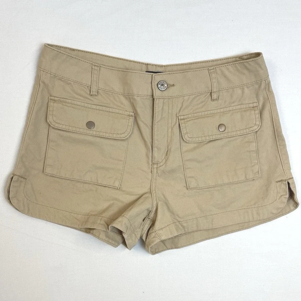 Rewash Brand Khaki Shorts Womens 3 / 26 Y2K Shortie‎ Tan Utility Preppy
